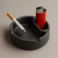 Ashtray with lighter holder for Cigarette, Smokeless Odorless Windproof Ashtrays for Home Office Tabletop Outside Patio Outdoor Balcony