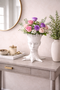 Face Flower Vase,White Body Vase, Decorative Vase Dining Table Centerpiece,Modern Small Vase for Coffee Table Bathroom Shelf Living Room Decor