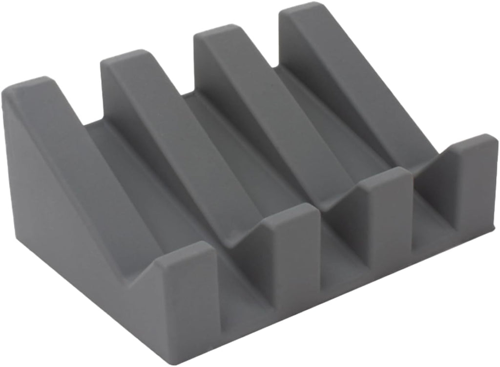 Soap Dish, Bar Soap Holder for Shower Bathroom, Kitchen, Bathtub, Self Draining Waterfall Drying Tray Keep Soap Bars Dry Clean & Easy Cleaning (Grey)