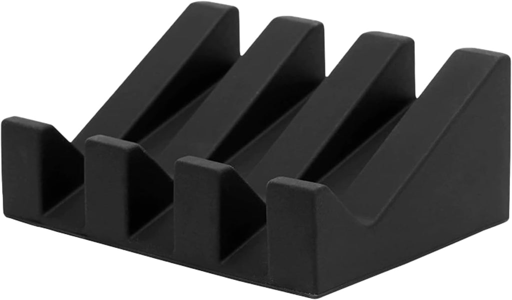 Soap Dish, Bar Soap Holder for Shower Bathroom, Kitchen, Bathtub, Self Draining Waterfall Drying Tray Keep Soap Bars Dry Clean & Easy Cleaning (Black)