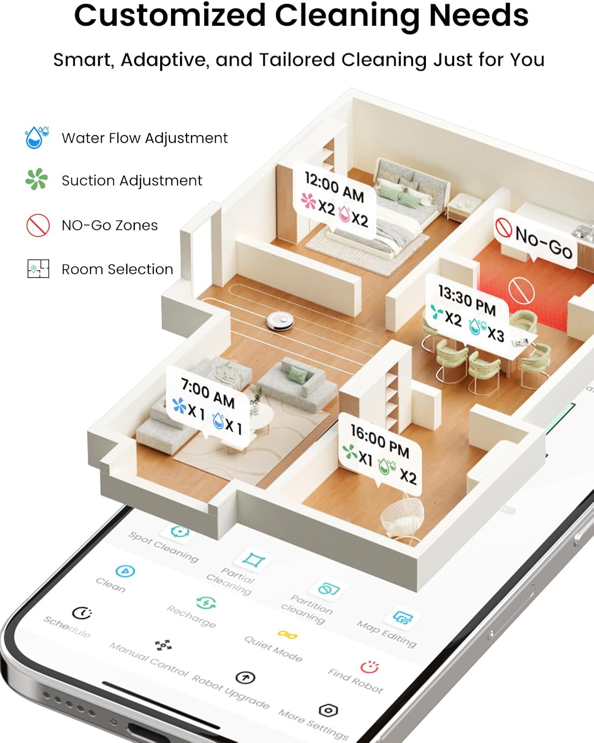 Lefant LiDAR Robot Vacuum and Mop, 90-Day Self-Emptying, 190° PSD Obstacle Avoidance, Customized Cleaning, Multi-Floor Mapping, 5500Pa Strong Suction, 140 Min Runtime, WiFi/Alexa/APP/iWatch, M2 Pro